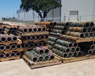 Stacked steel pipe products
